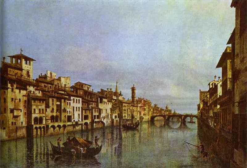 Bernardo Bellotto Arno in Florence. Sweden oil painting art